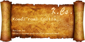 Komáromi Csilla névjegykártya