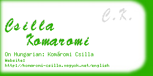 csilla komaromi business card